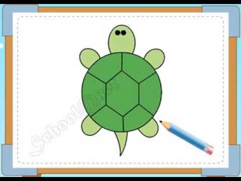 Bé Họa Sĩ - Thực Hành Tập Vẽ 180: Vẽ Con Rùa - Youtube