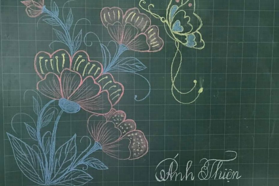Những Cách Vẽ Hoa Trang Trí Bảng Mới Lạ - Bút Máy Thanh Đậm Ánh Dương
