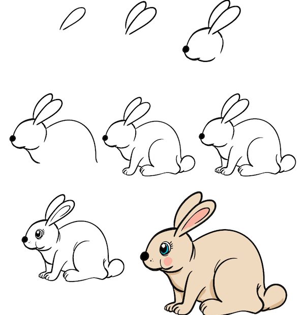 Cách vẽ thỏ dễ thương cho mùa xuân - Bí quyết không thể bỏ qua!