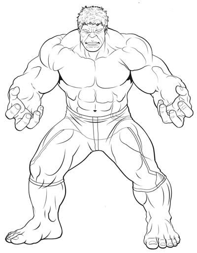 Tranh Tô Màu Hulk - Người Khổng Lồ Xanh Đẹp, Mạnh Mẽ