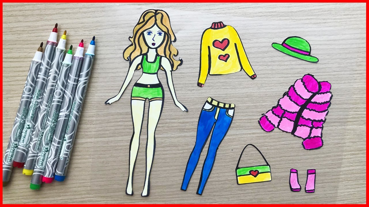 Làm Hình Dán Công Chúa Thay Đồ Từ Tranh Cát Siêu Dễ - Diy Sticker Doll  (Chim Xinh) - Youtube