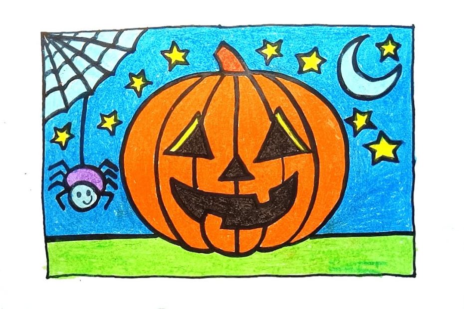 Vẽ Tranh Halloween Dễ Nhất - Vẽ Tranh Quả Bí Ngô Halloween - How To Draw  Halloween 2020 - Youtube