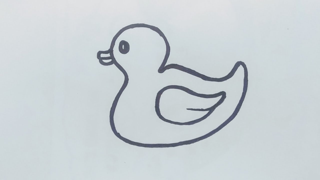 How To Draw A Duck - Cách Vẽ Con Vịt Đơn Giản - Mylinh Channel - Youtube