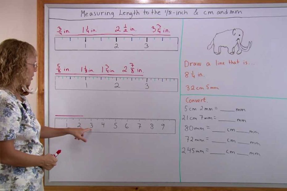 Measuring Length To The Nearest 1/8 Inch And In Centimeters/Millimeters -  Youtube