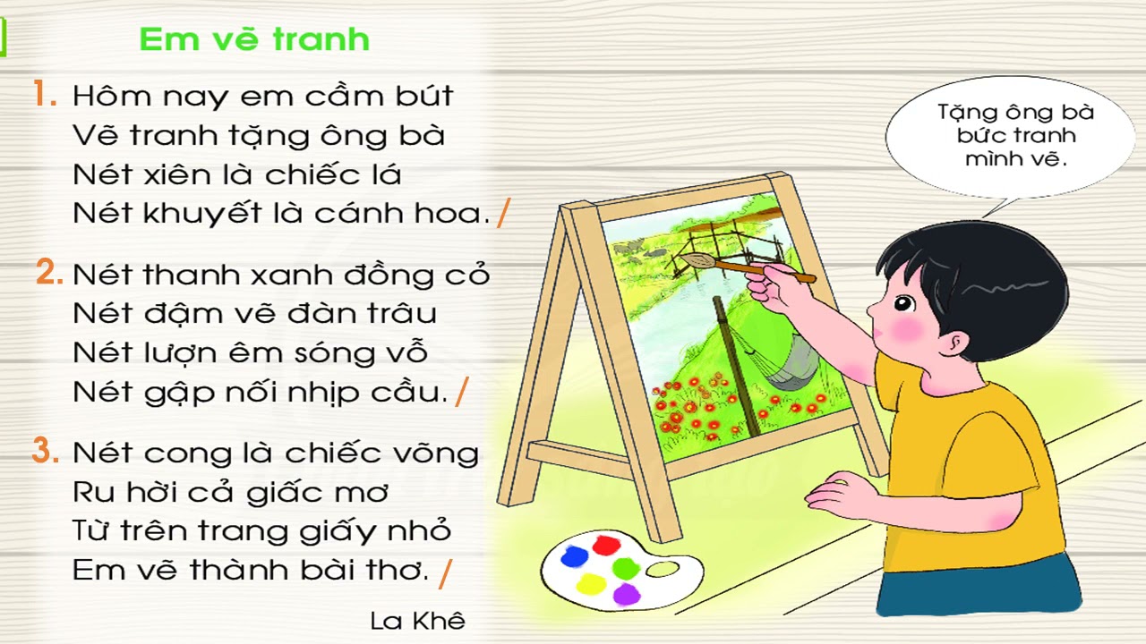 Tiếng Việt 1 - Tập Đọc - Em Vẽ Tranh - Youtube