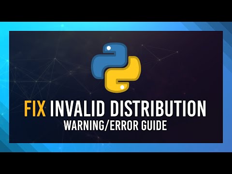 Fix: Ignoring Invalid Distribution Error/Warning in Python | Guide