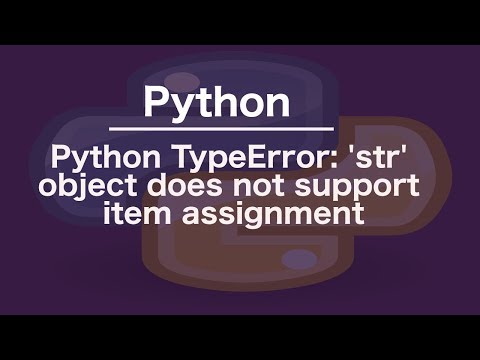 Python TypeError: 'str' object does not support item assignment