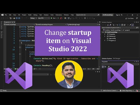 How to Change startup item on Visual Studio 2022