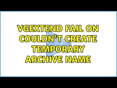 vgextend fail on Couldn't create temporary archive name