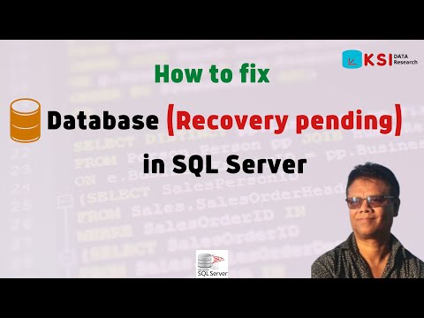 How to fix the Database (Recovery Pending) in SQL Server for beginner