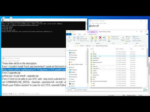 errors while installing stable diffusion webui, quick fix, Torch and torchvision, Torch GPU