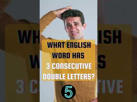 What English word has 3 consecutive double letters?  Challenging Riddle - Posh Quiz World