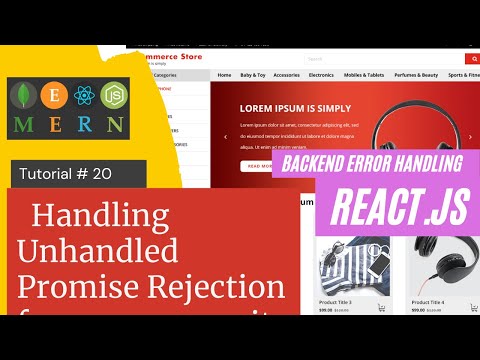 React js Tutorial # 20| Handling Unhandled Promise Rejection Api for ecommerce site