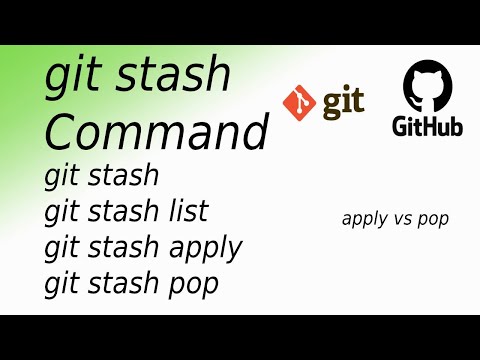 git stash command  | git stash | git stash apply | git stash pop