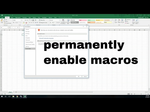how to permanently enable macros in excel - vbatip#18