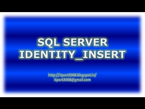 SET IDENTITY_INSERT in SQL Server