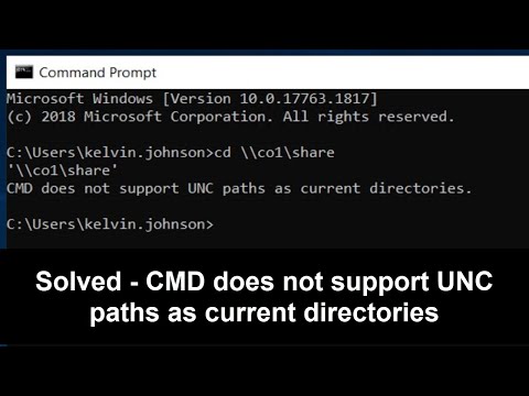 100% Fix - CMD does not support UNC paths as current directories | Fix Command Prompt (CMD)