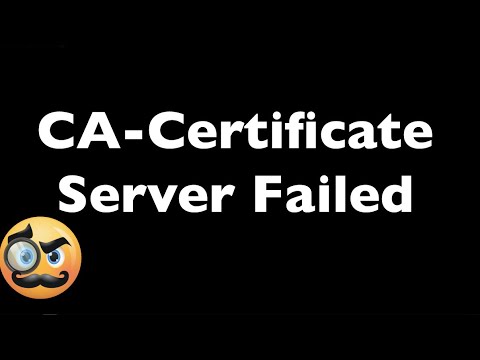 GitHub  |  CA-Certificate Server Certificate Verification Failed - FIX