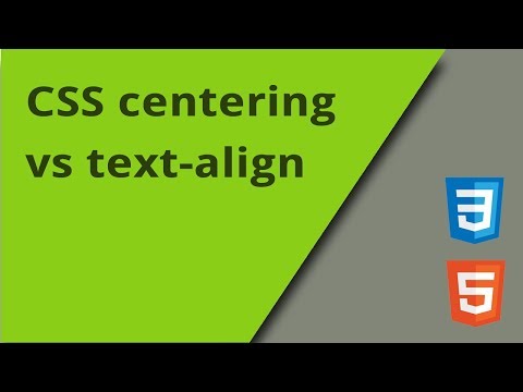 CSS Centering vs text-align