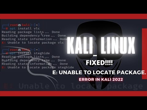 Fixing E: Unable to locate package error | Kali Linux | 2022.2