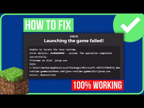 UNABLE TO LOCATE JAVA RUNTIME MINECRAFT FIX (2023) | Fix Error Launching The Game Failed