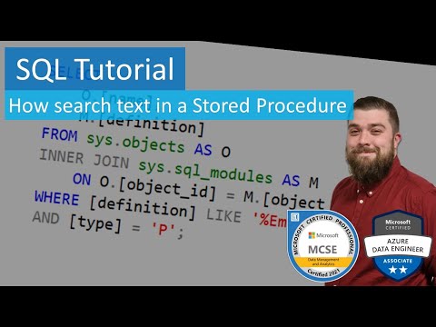 SQL Tutorial - How to search text in a Stored Procedure