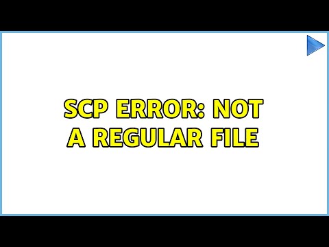 scp error: not a regular file