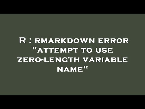 R : rmarkdown error