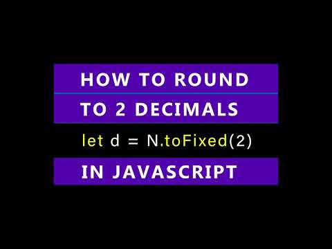 JavaScript How To Round To 2 Decimals
