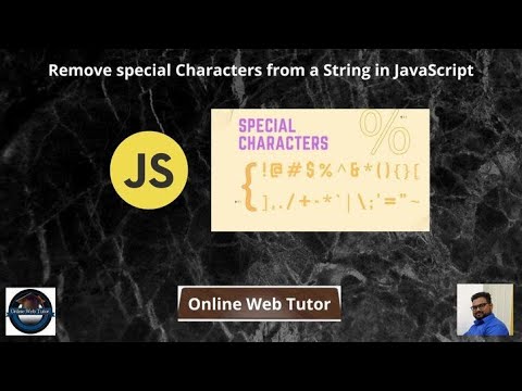 Remove special Characters from a String in JavaScript (Article Demo #13) | Online Web Tutor