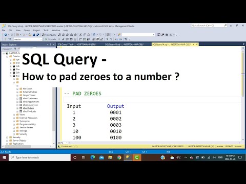 SQL Interview Query | How to pad zeroes to a number | LEFT