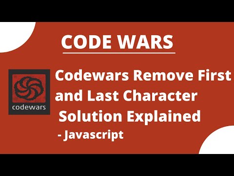 Remove First and Last Character from a string using 3 ways in Javascript- Codewars