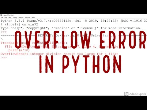 Overflow Error and Runtime Error in Python Solution || in Hindi on Division