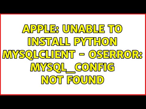 Apple: Unable to install python mysqlclient - OSError: mysql_config not found