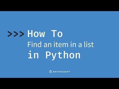 How to find an item in a list in Python