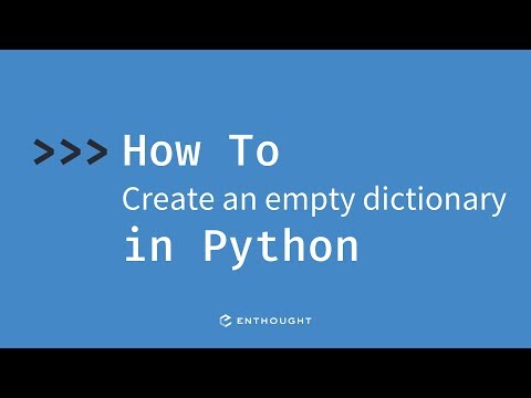 How to create an empty dictionary in Python