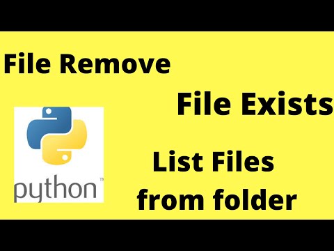 File delete in Python| File Exists in python |os.remove ,os.path.exists and os.listdir in python