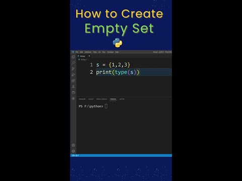 How to Create an Empty Set in Python ? Questions #shorts