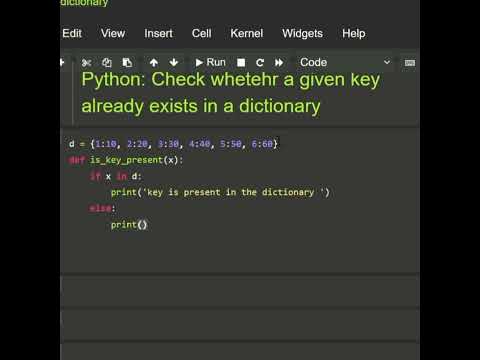 #python Check whether a given key is already exists in a dictionary