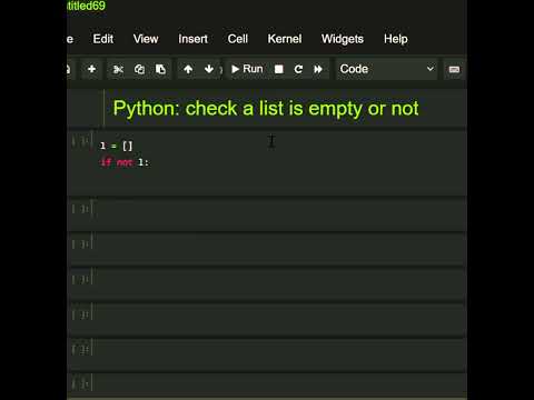 #Python for check a list empty or not