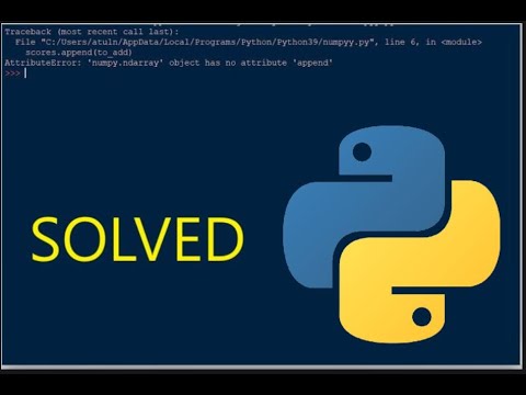 AttributeError: 'numpy.ndarray' object has no attribute 'append'
