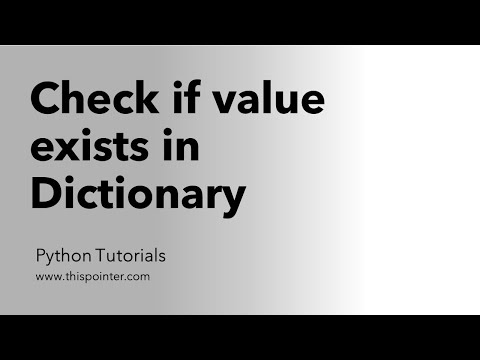 Python: Check if value exists in Dictionary