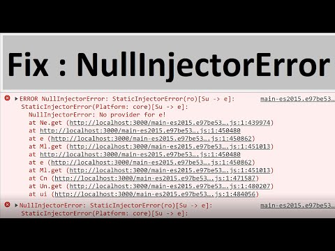 Fix Error: NullInjectorError: StaticInjectorError(ro): No Provider for | Angular : ng build --prod