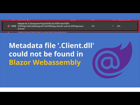 Metadata file '.Client.dll' could not be found in Blazor Webassembly (Solved) | .NET 7