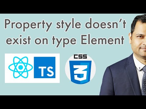 property style does not exist on type Element | react typescript error