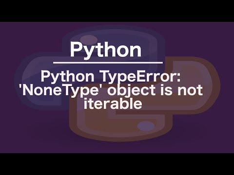 Python TypeError: 'NoneType' object is not iterable