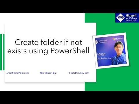 Create folder if not exists using PowerShell