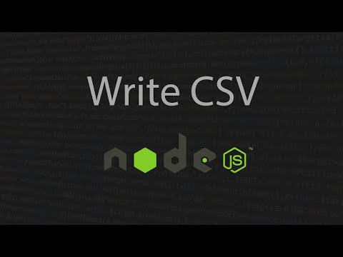How to Write CSV File in Nodejs