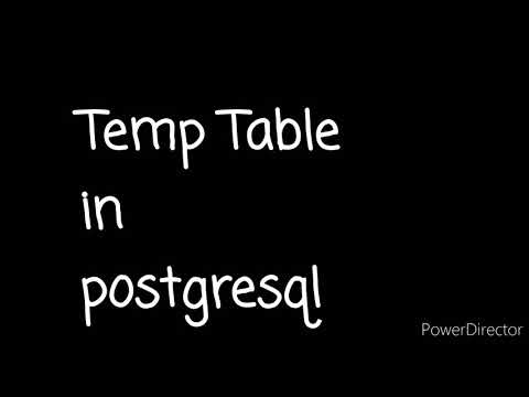 Tutorial 19-PostgreSQL Temp table