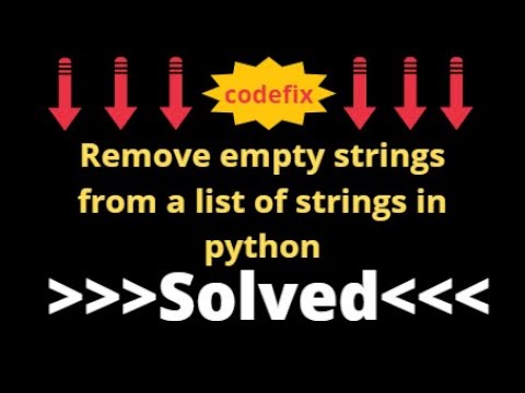 Remove empty strings from a list of strings in python